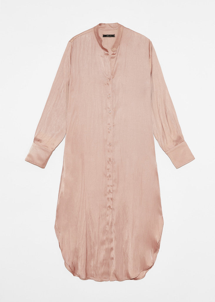 Magritte Satin Shirt Dress