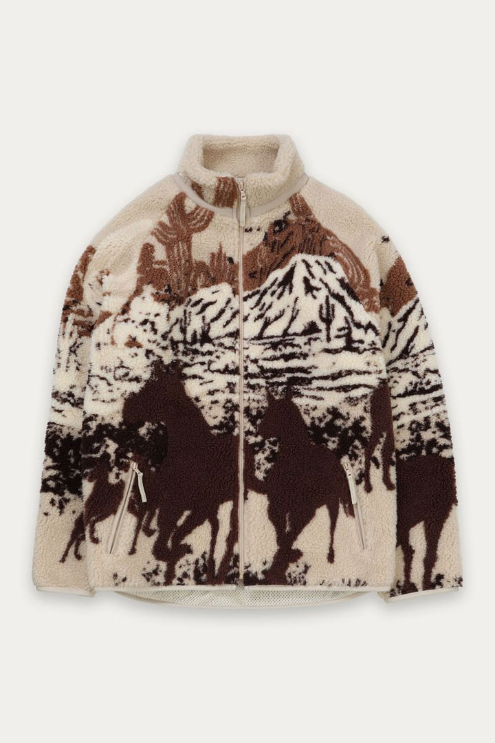 Unisex Printed Sherpa Fleece Jacket