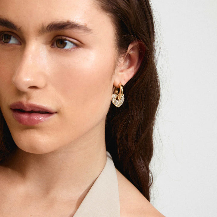 Dune Recycled Crystal Hearts Earrings