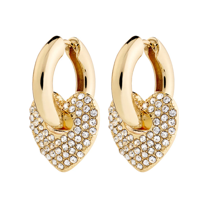 Dune Recycled Crystal Hearts Earrings