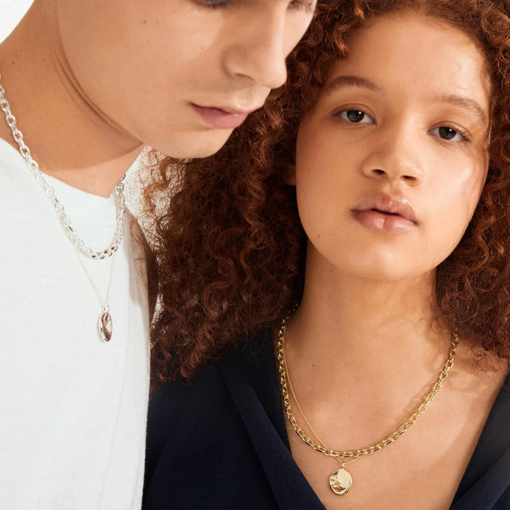 Sparkle Recycled Coin Pendant Necklace 2-in-1