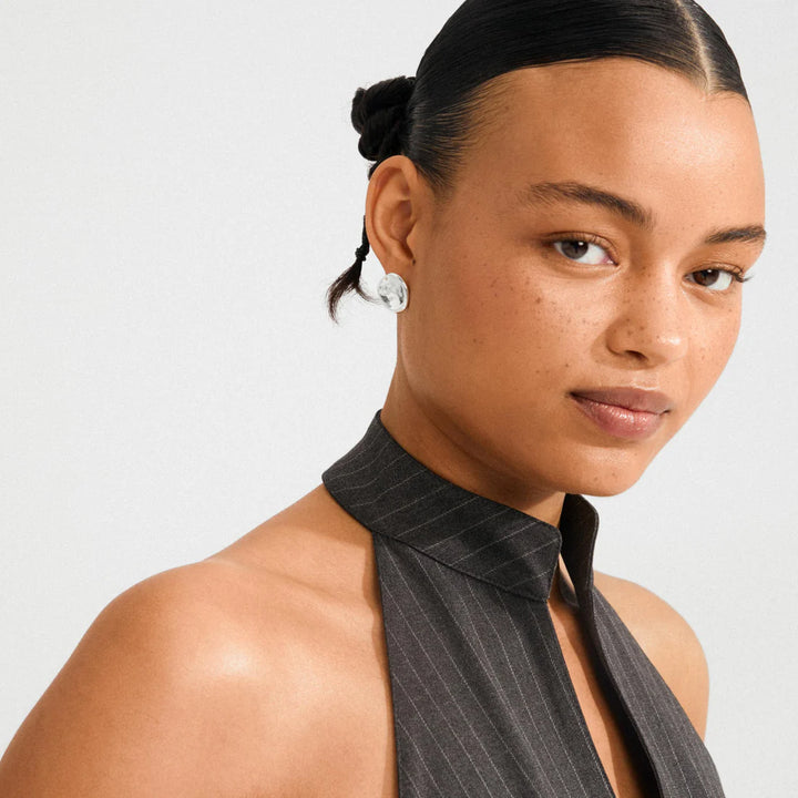 Sparkle Recycled Flat Stud Earrings