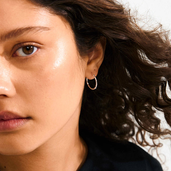 Between Recycled Delicate Hoop Earrings