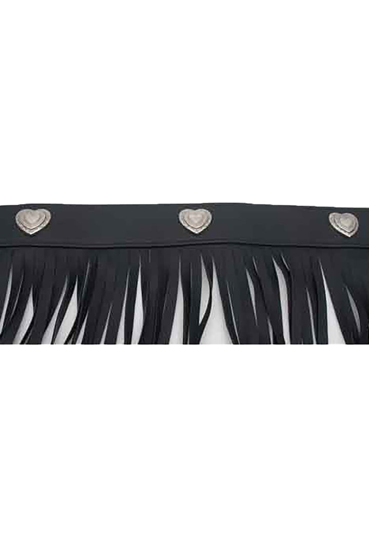 Heart Double Buckle Fringe Belt