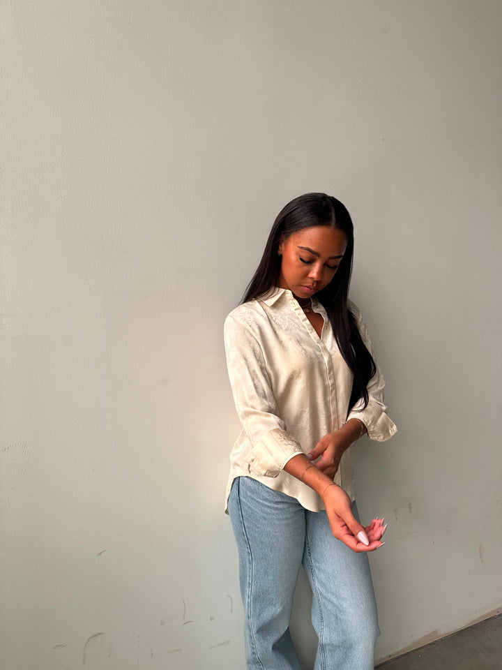 Helena Floral Jacquard Blouse