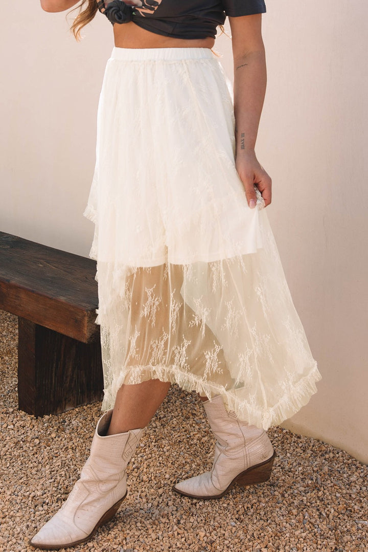 Becks Lace Midi Skirt