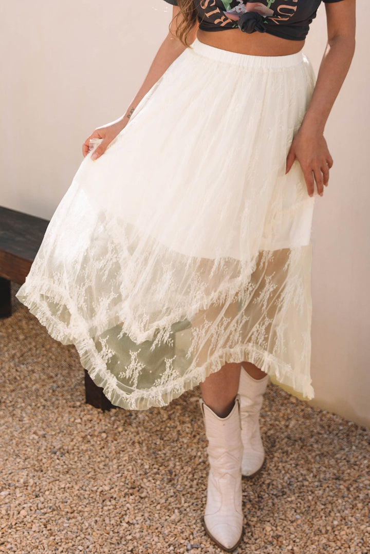 Becks Lace Midi Skirt