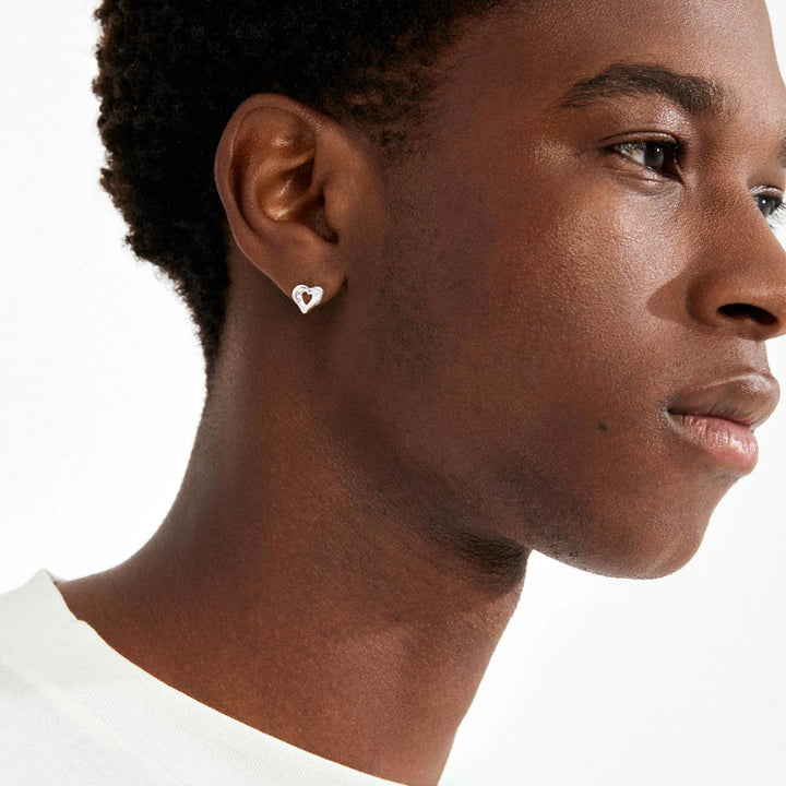 Iris Heart Stud Earrings