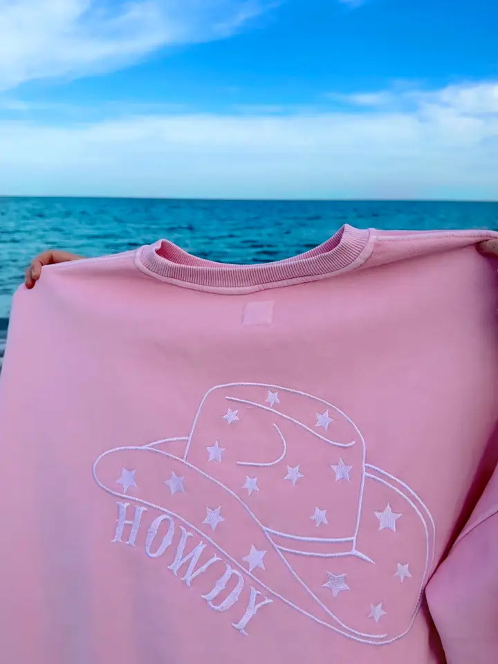 Howdy Cowgirl Embroidered Crewneck