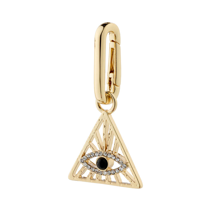 Charm Recycled Evil Eye Triangle Pendant