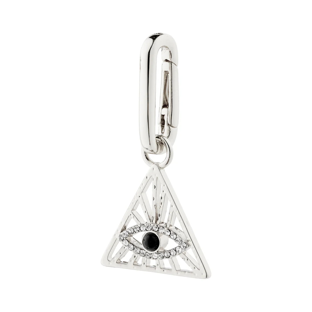 Charm Recycled Evil Eye Triangle Pendant