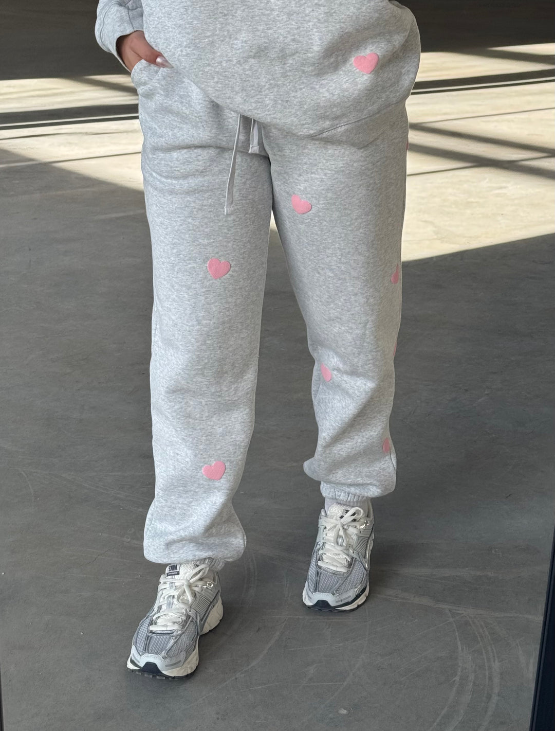 All Over Puff Heart Oversized Jogger