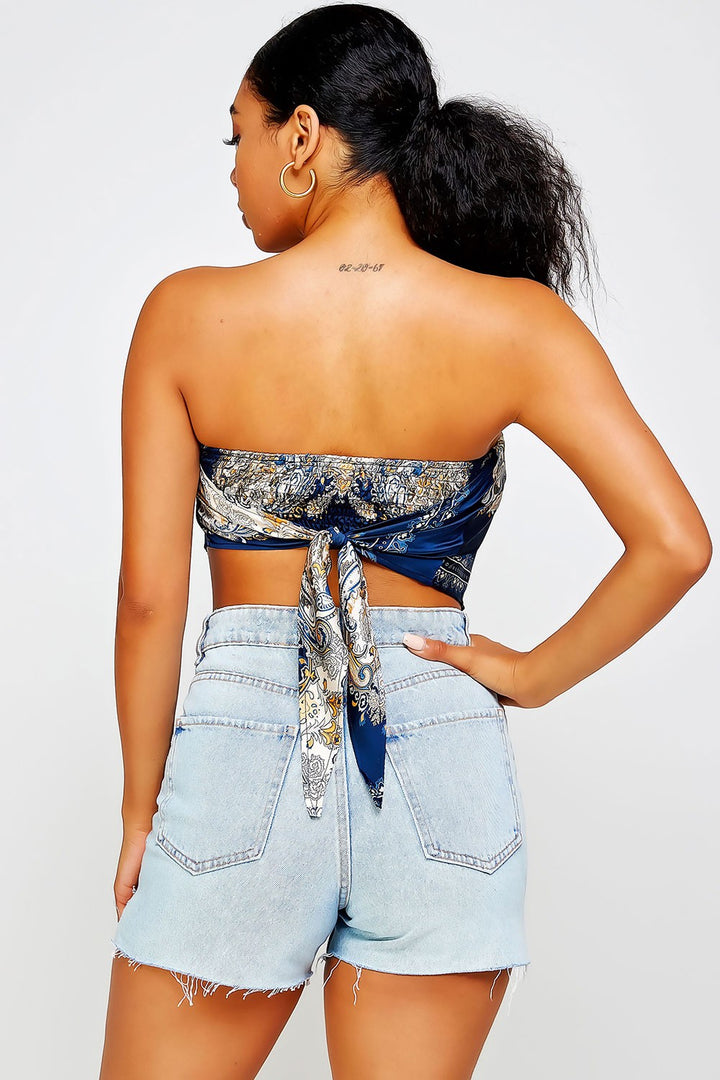 Satin Bandana Tube Top