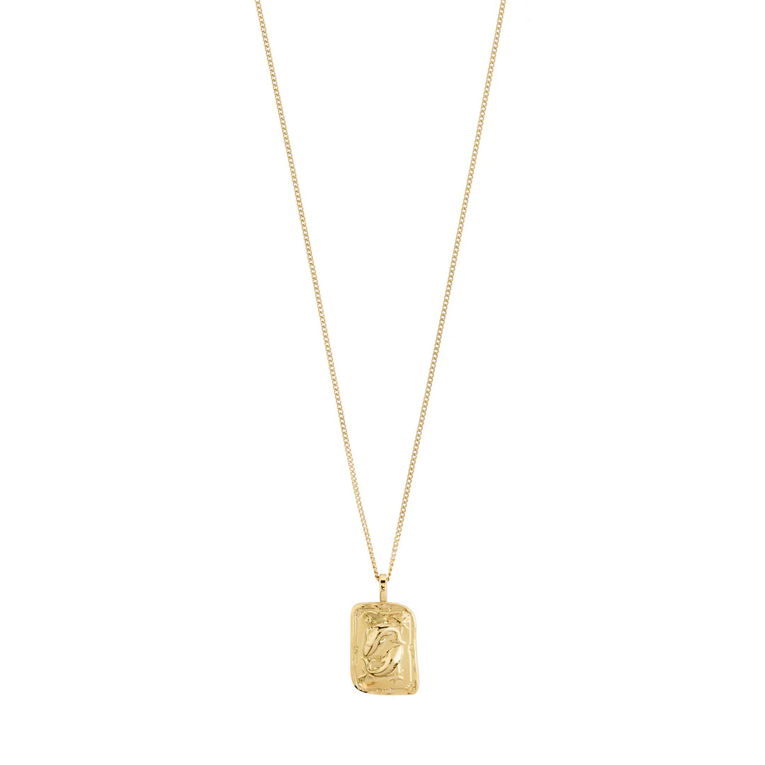 Horoscope Double Sided Square Coin Pendant