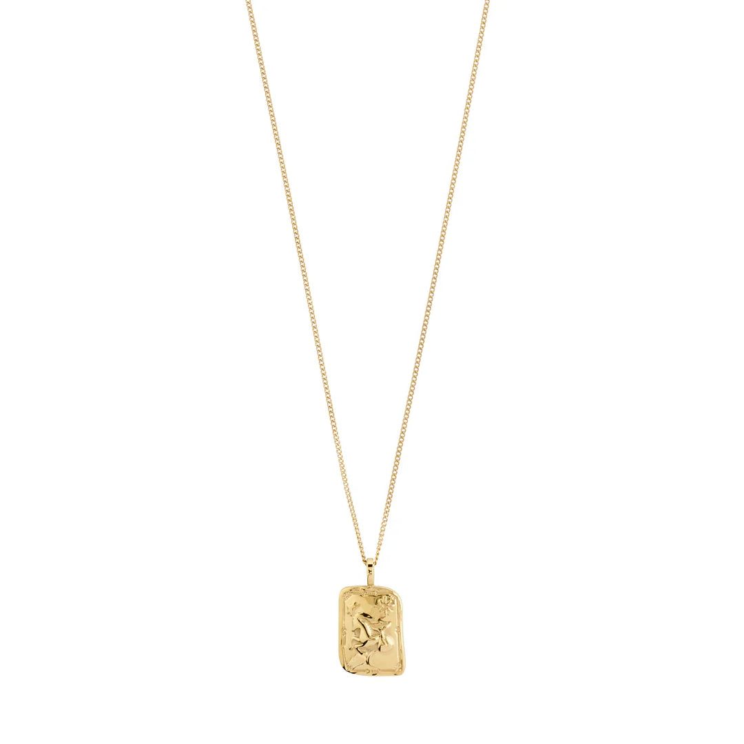 Horoscope Double Sided Square Coin Pendant