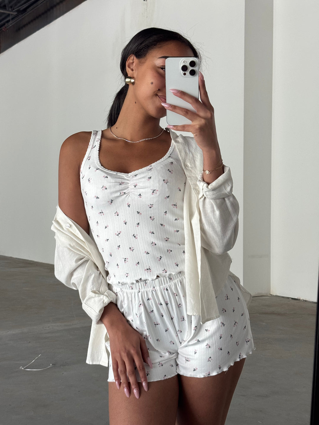 Emmie Ditsy Floral Pointelle Short