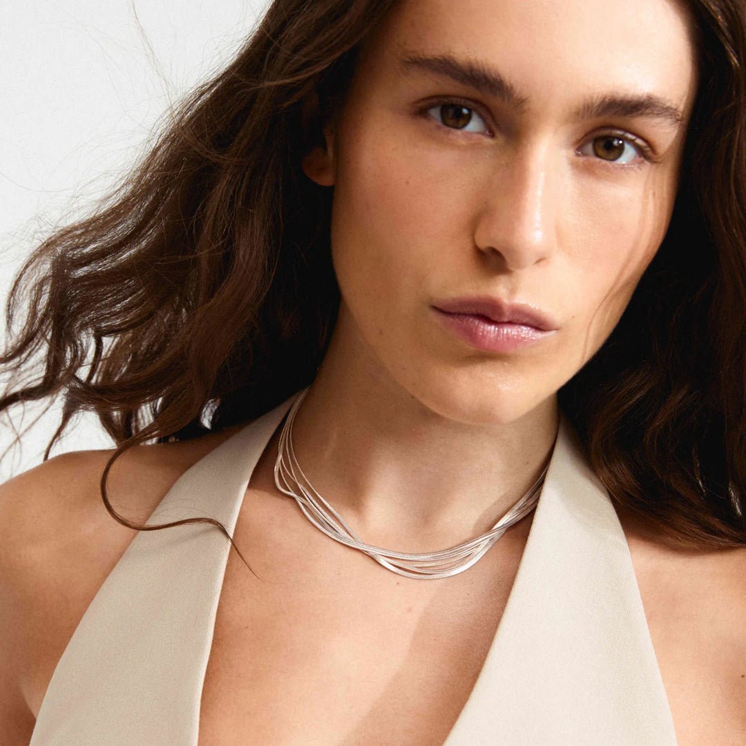 Kira Recycled Layered Chains Necklace