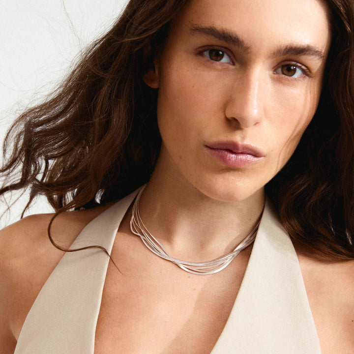 Kira Recycled Layered Chains Necklace