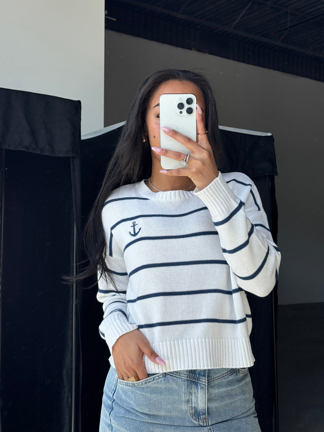 Anchors Away Stripe Sweater