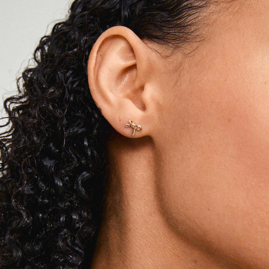 Lysandra Recycled Micro Bow Earrings