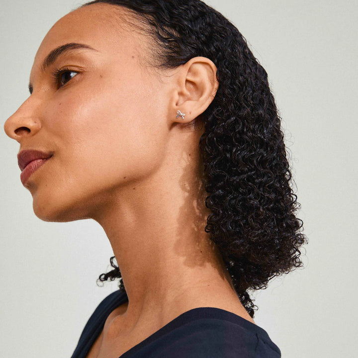 Lysandra Recycled Micro Bow Earrings