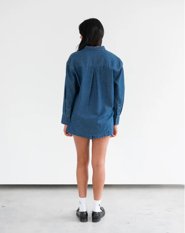 Dark Denim Button Up Shirt