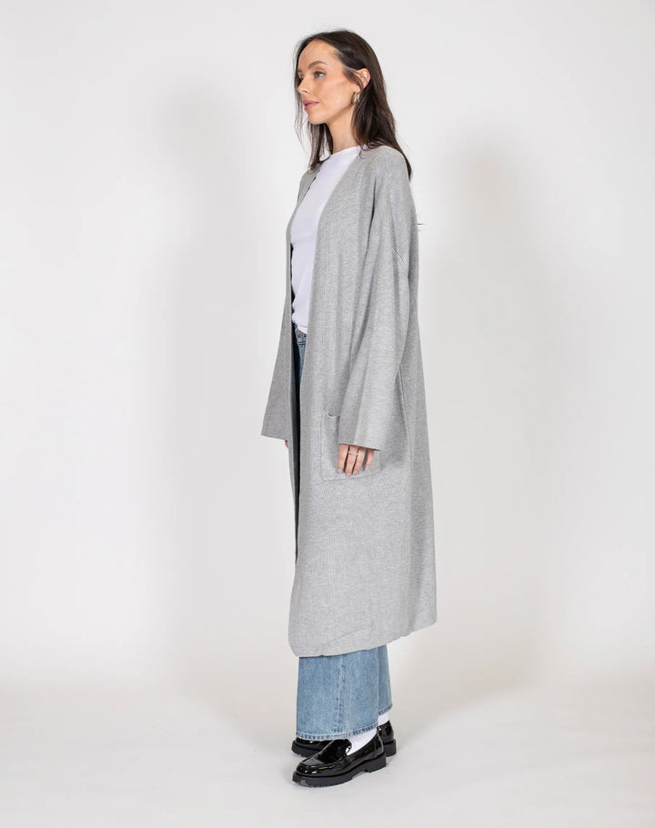 Matilda Ribbed Knit Maxi Cardigan