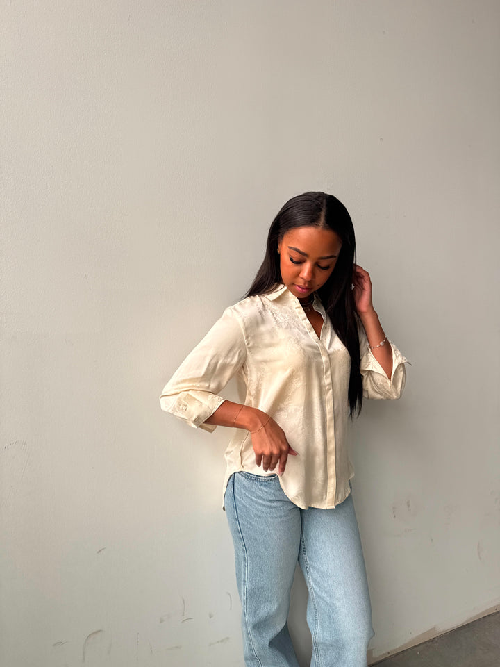 Helena Floral Jacquard Blouse