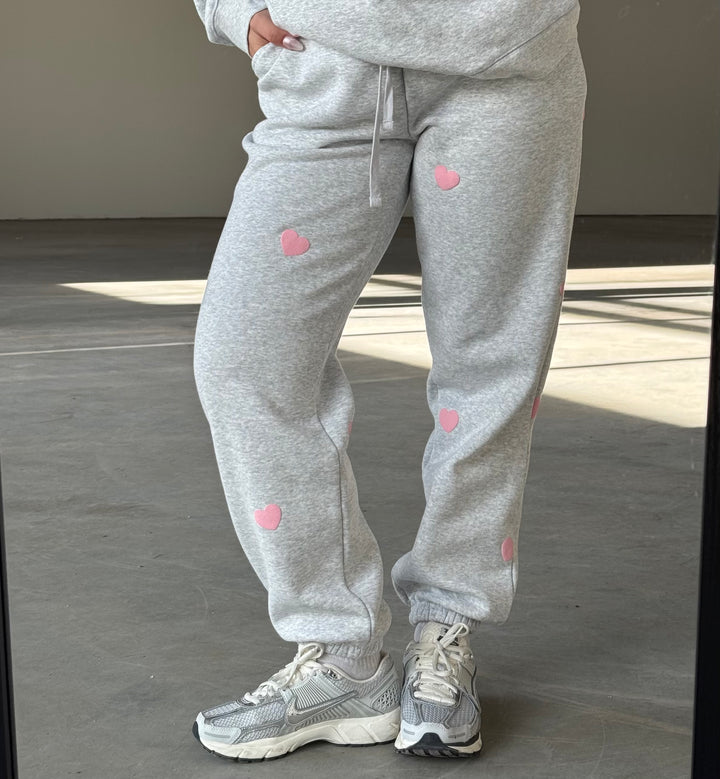 All Over Puff Heart Oversized Jogger