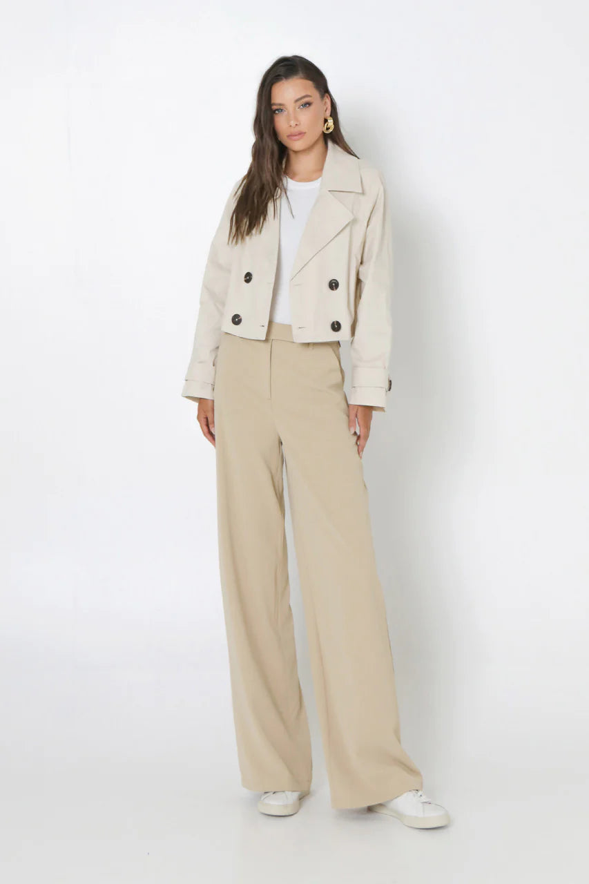 Eva Cropped Trench