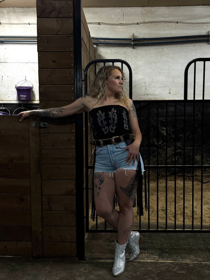 Double Buckle Curtain Fringe Belt