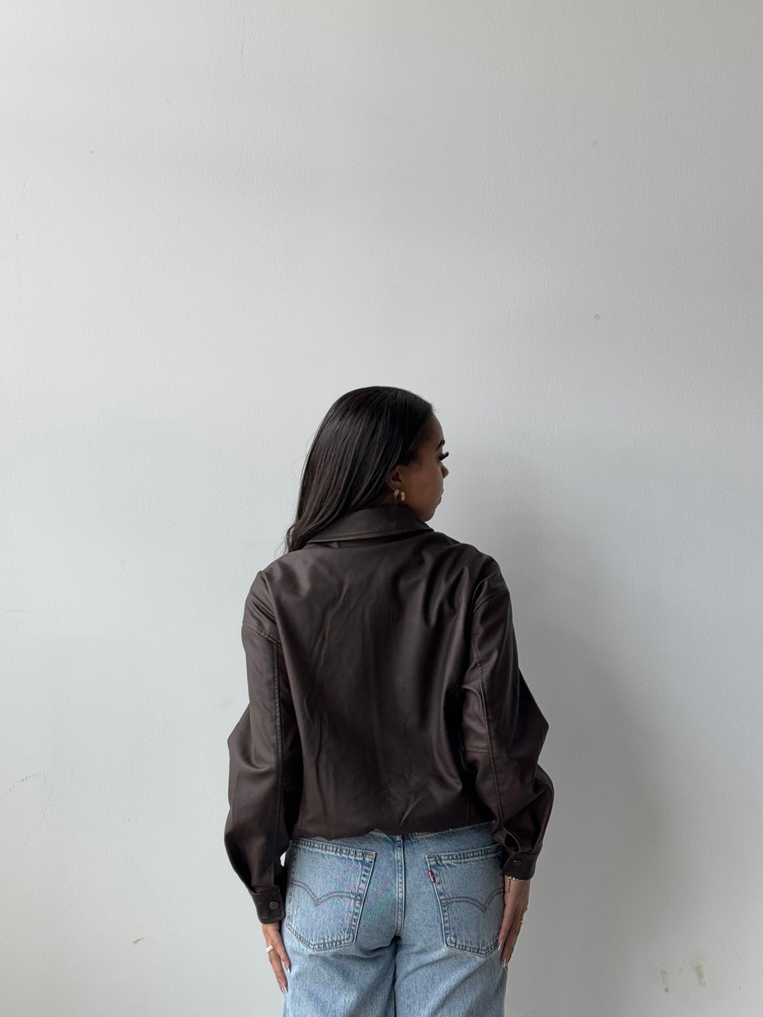 Danica Vegan Leather Bomber