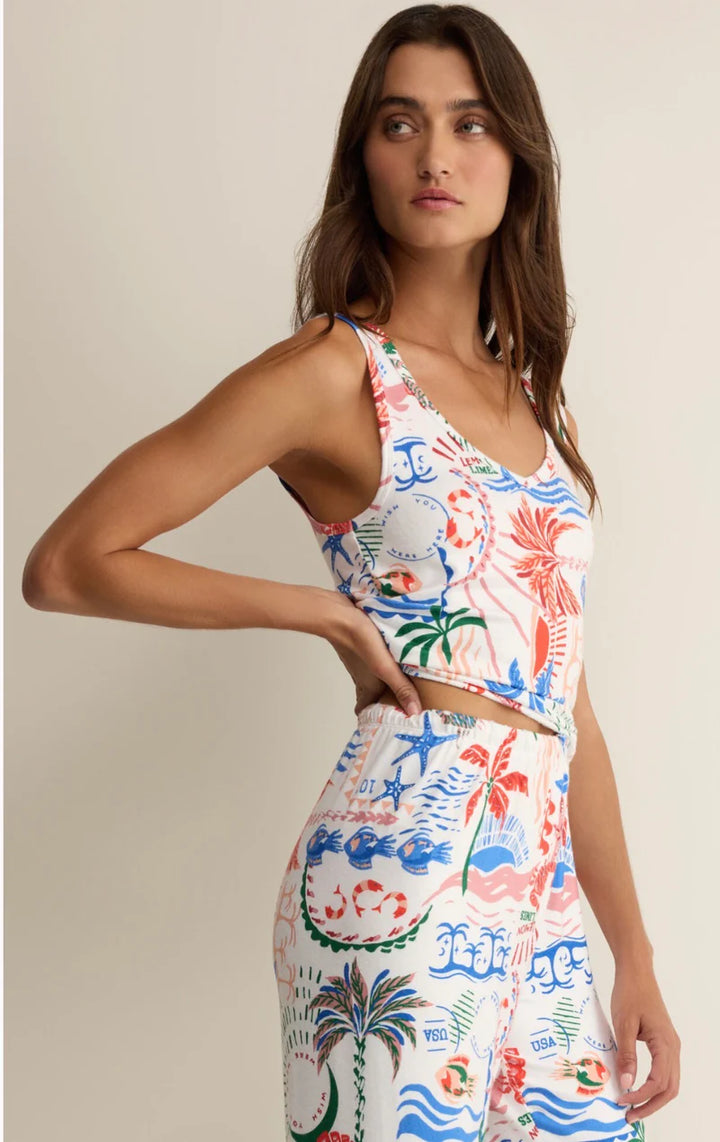 Double V Neck Getaway Tank