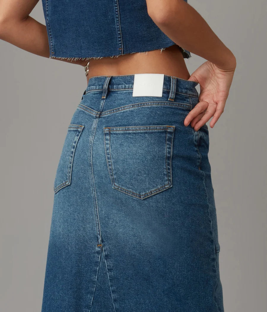 Madlyn Denim Maxi Skirt