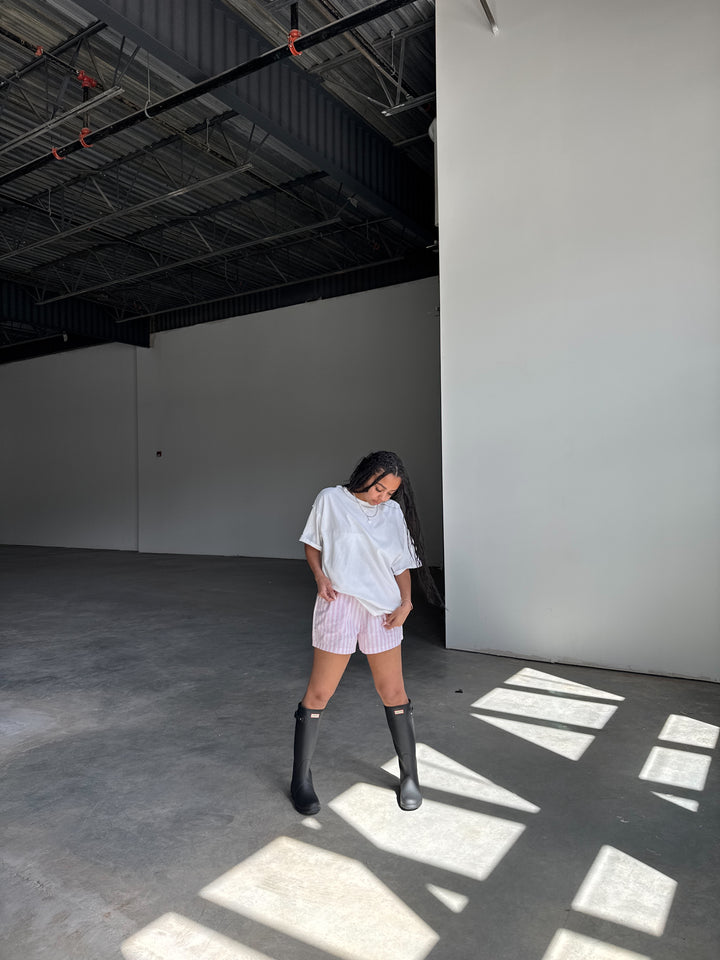 Poplin Striped Shorts