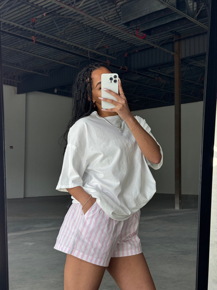 Poplin Striped Shorts