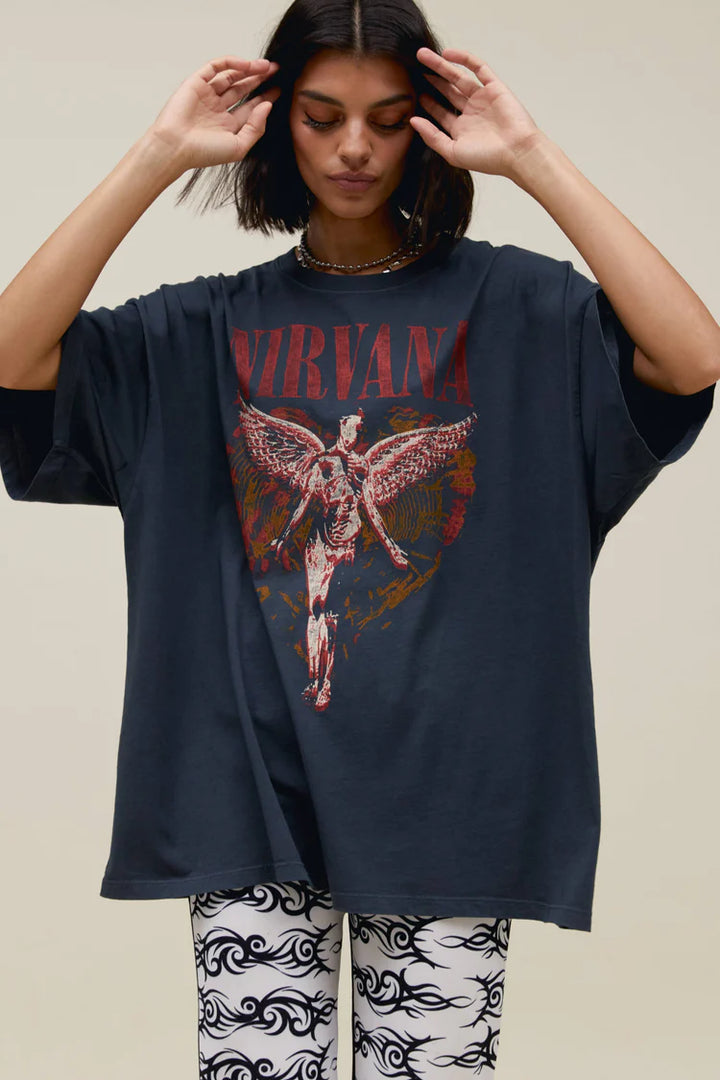 Nirvana Trippy Heart OS Tee