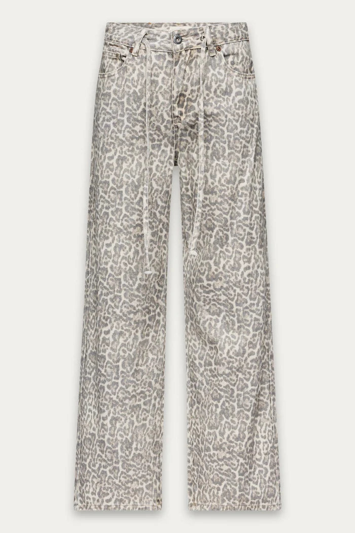 Shelly Leopard Wideleg Jean