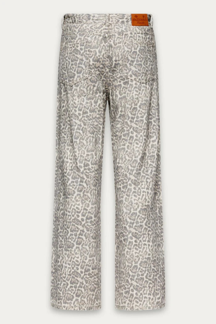 Shelly Leopard Wideleg Jean