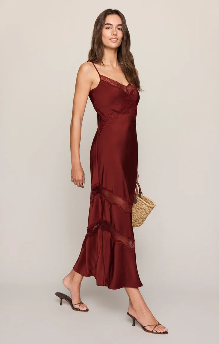 Bruna Lace Inset Midi Dress