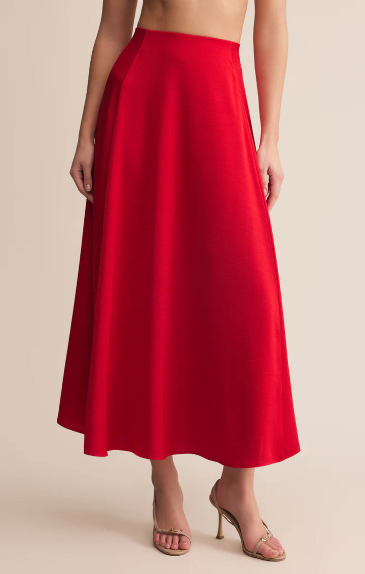 Northpointe Satin Midi Skirt