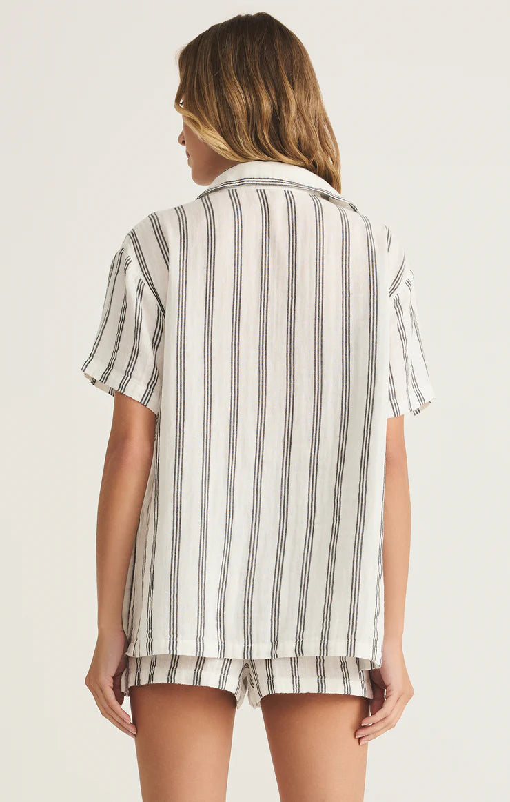 Seascape Stripe Gauze Shirt