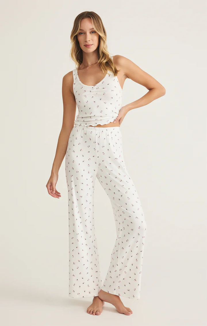 90'S Pointelle Ditsy Floral Tank