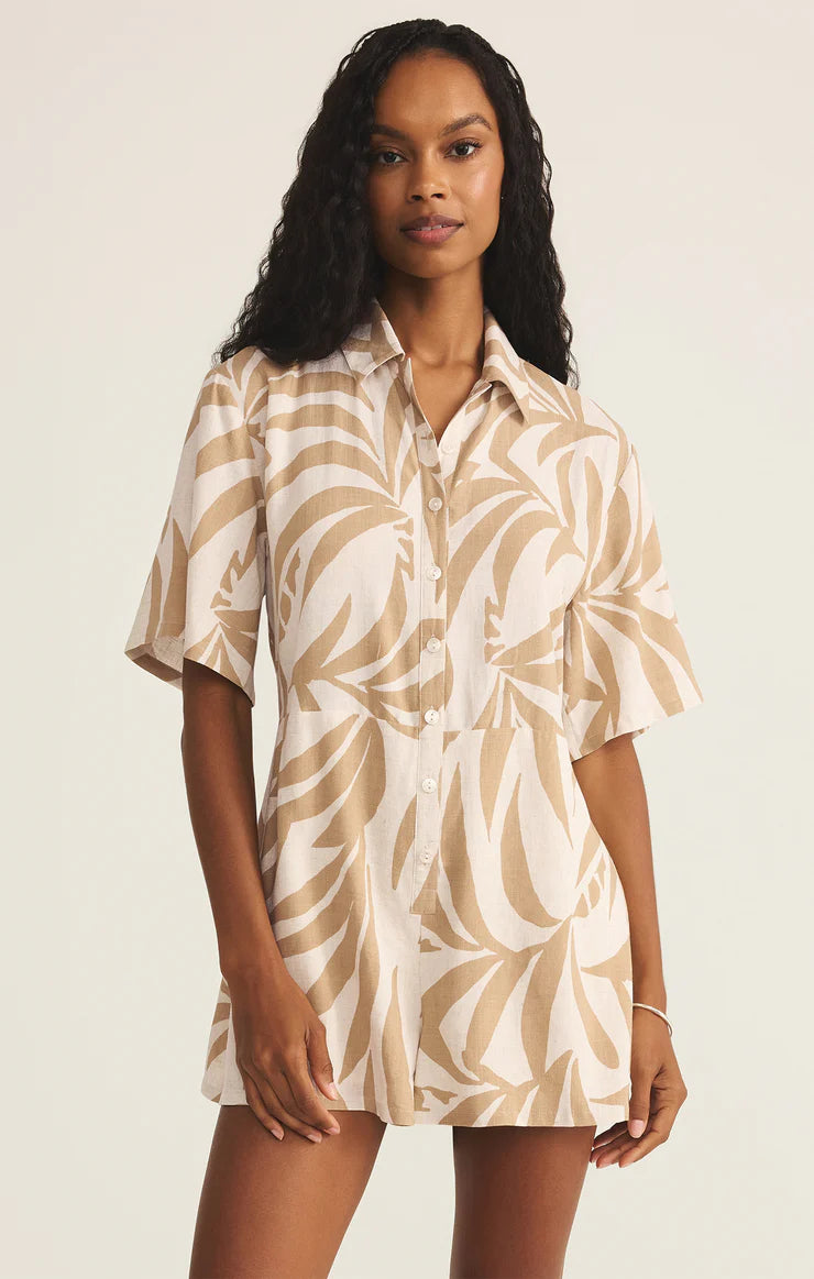 Marcel Tropical Palm Romper