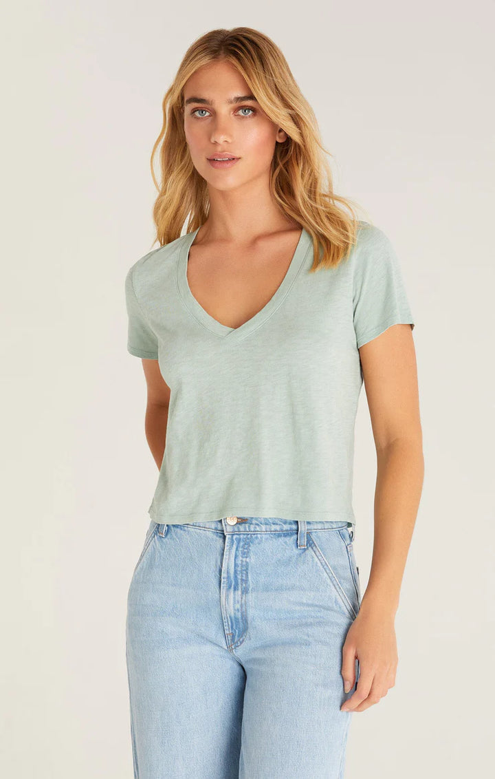 Jaelyn V-Neck Tee