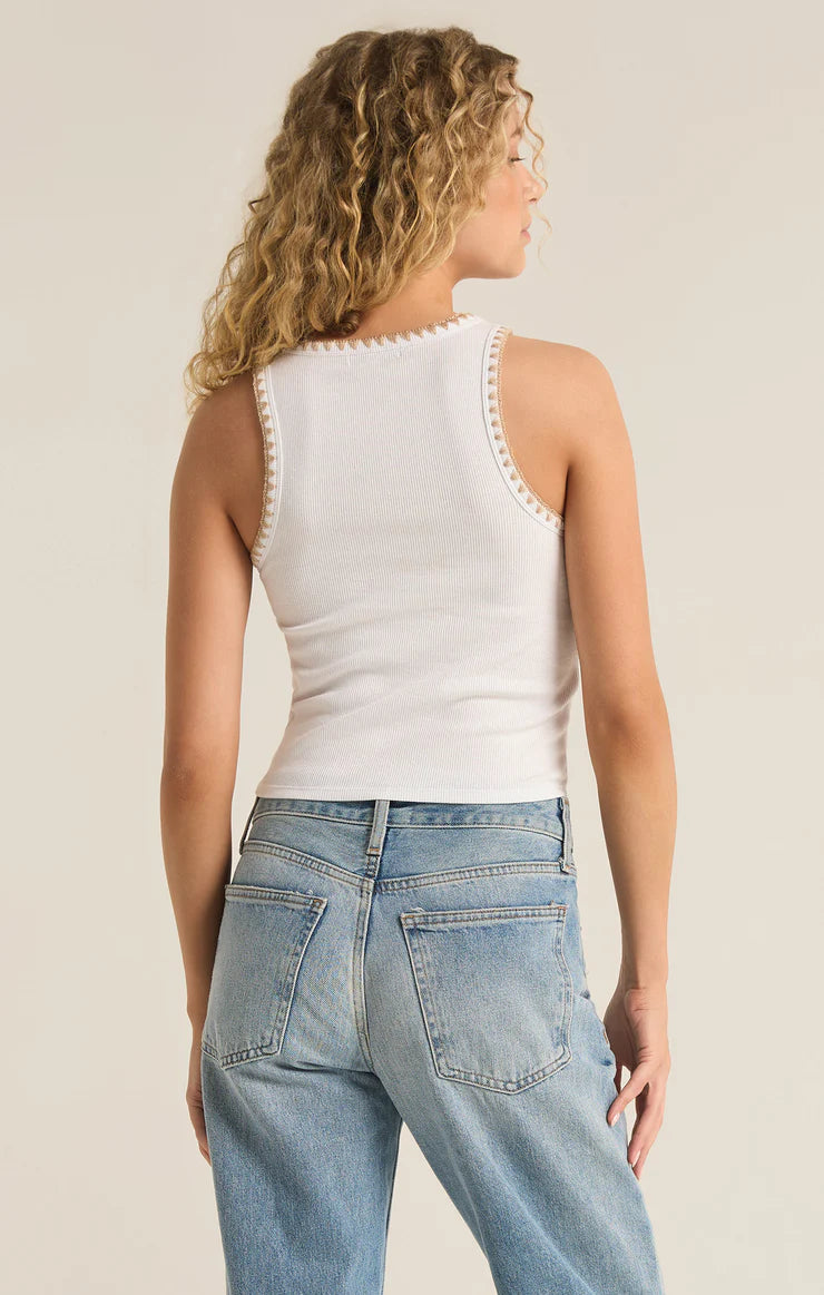 Avril Rib Whipstitch Tank