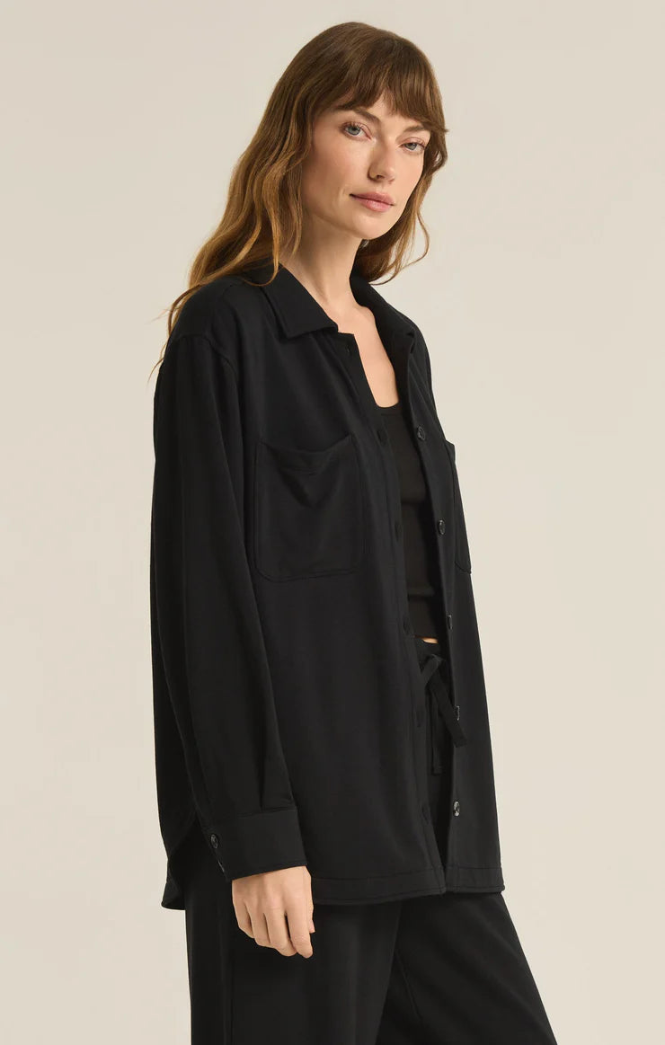 Layover Modal Fleece Button Up