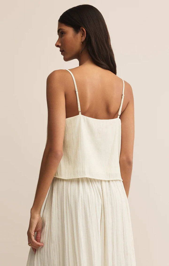 Fiore Satin Crop Tank