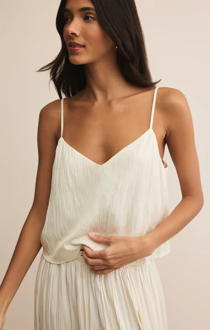 Fiore Satin Crop Tank
