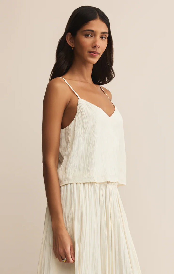 Fiore Satin Crop Tank